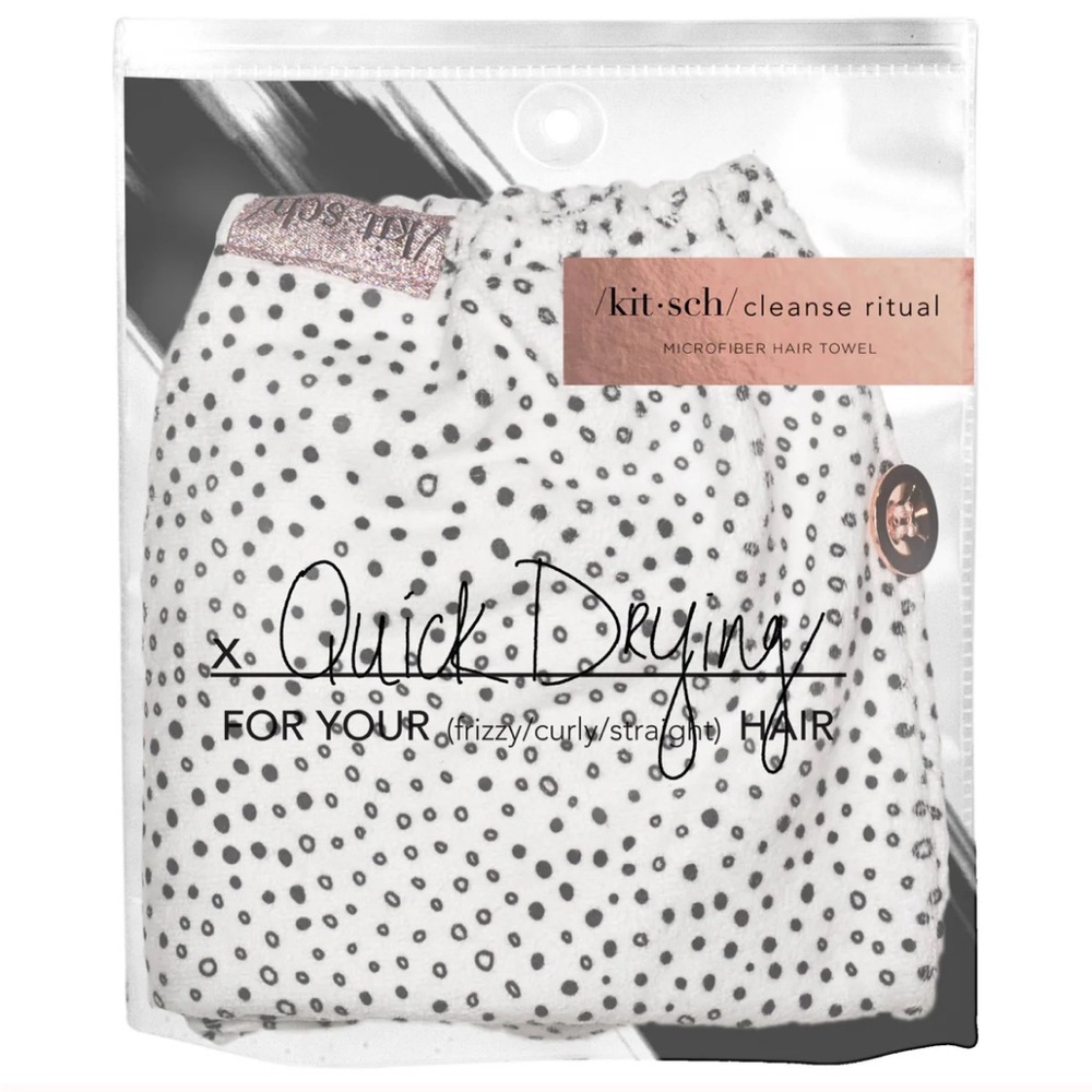 Kitsch Quick Drying Hair Towel Microfiber Micro Dot - Picture 2 of 7